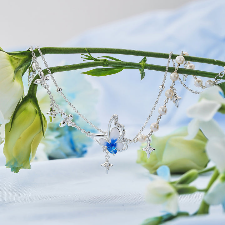 Butterfly Pearl Chrams Bracelet 