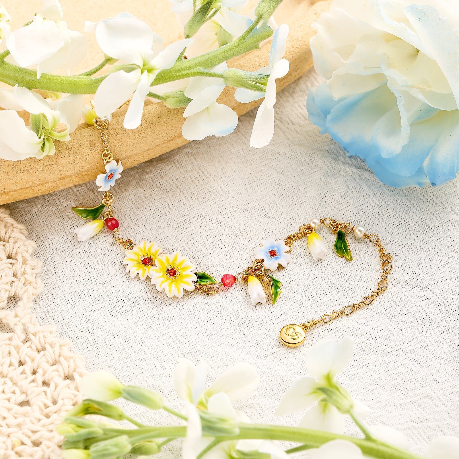 Daisy Charms Bracelet Gift for Women