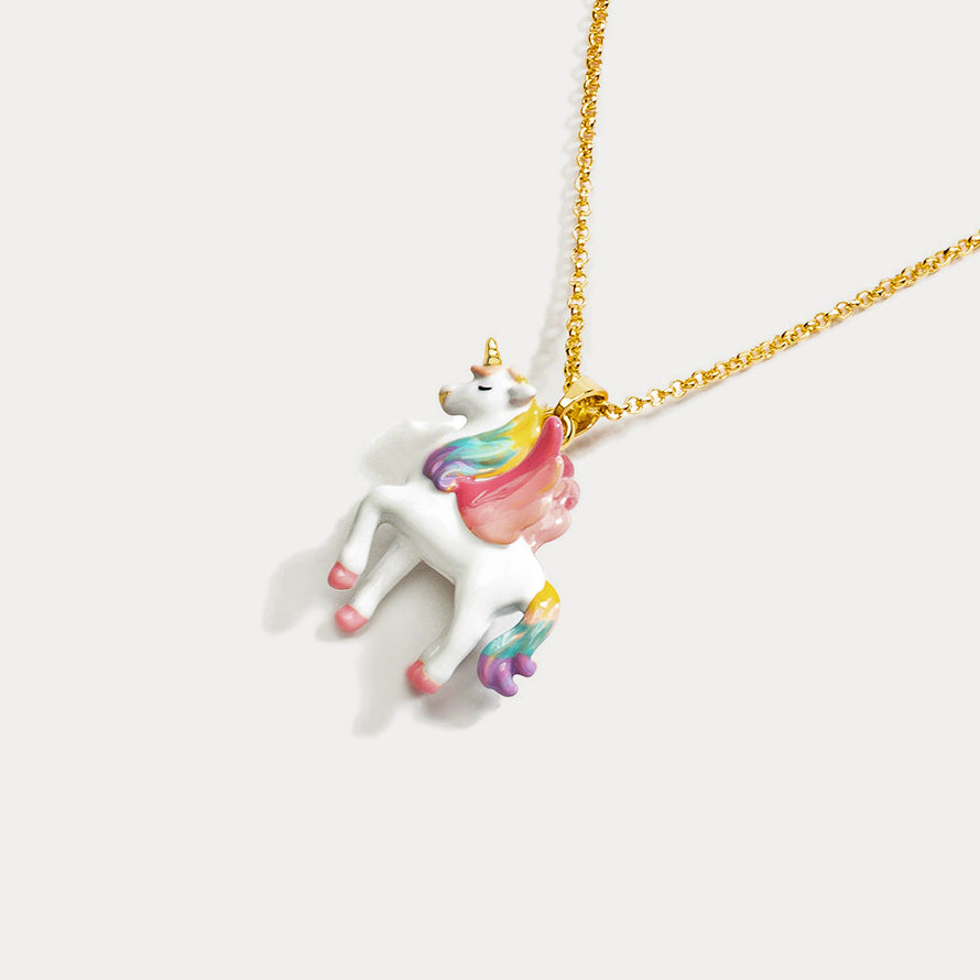 Rainbow Unicorn Necklace Gift for Her