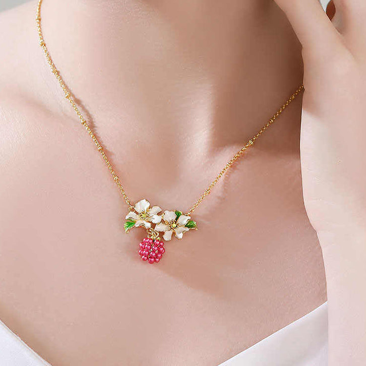 Raspberry Necklace