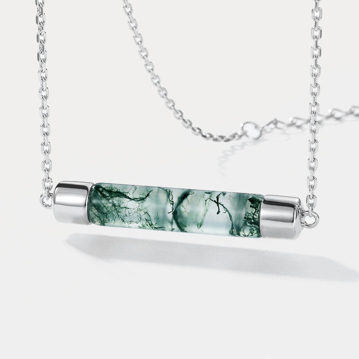 Moss Agate Pendant Necklace