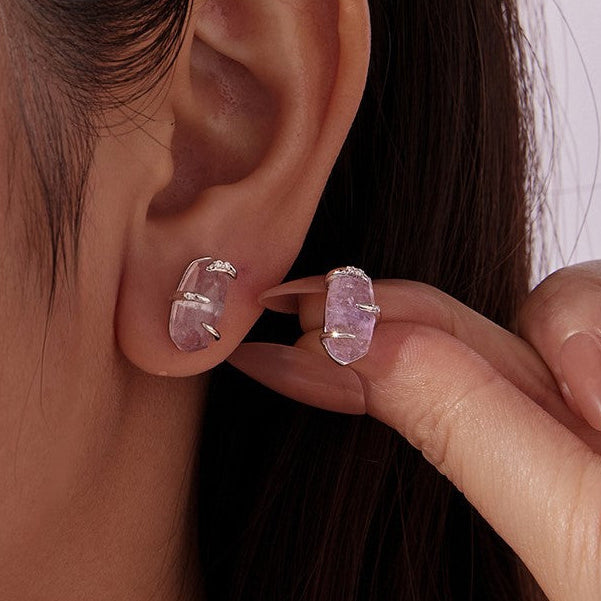 Amethyst Stud Earrings