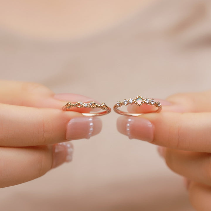 Opal Stacking Ring Set Gift