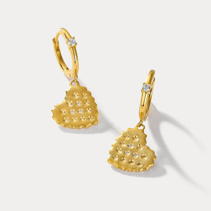 Heart Cookie Hoop Earrings Gift