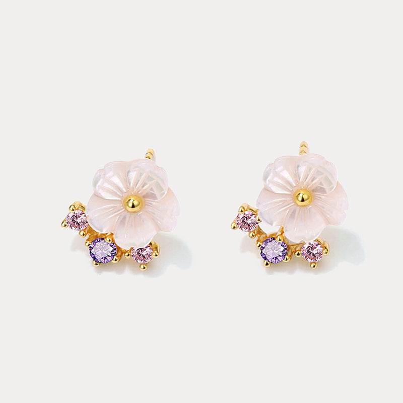 Sakura Flower Stud Earrings