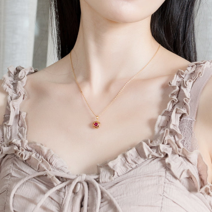 Ruby Pendant Necklace