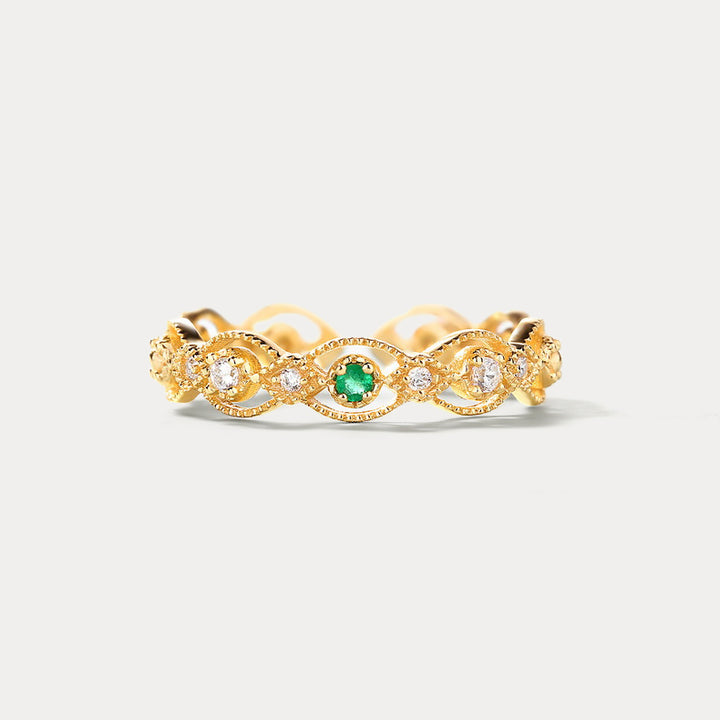 Emerald Hollow Ring