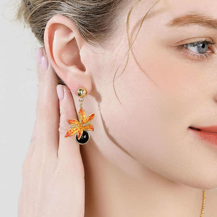 Leopard Flower Earrings