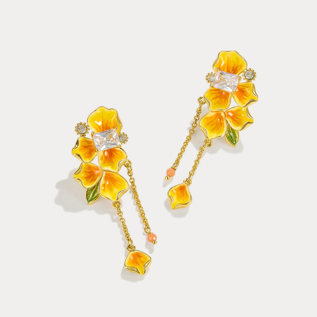 Selenichat Gold Dangle Earrings 