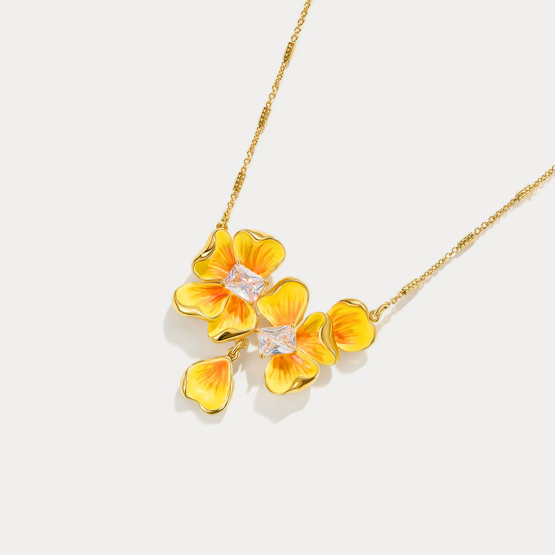 Selenichast Flower Pendant Necklace