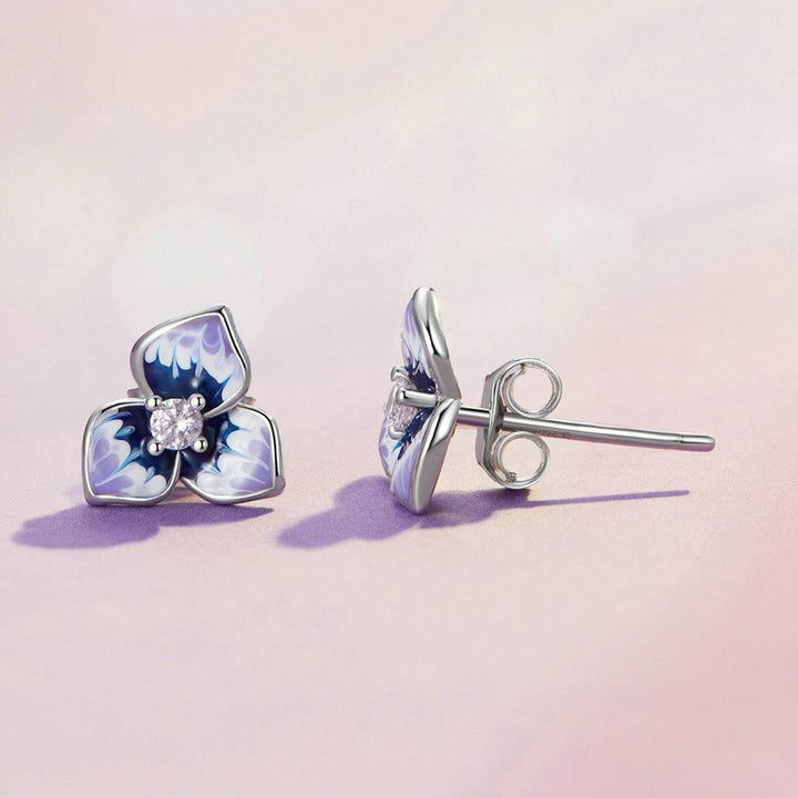 Pansy Stud Earrings