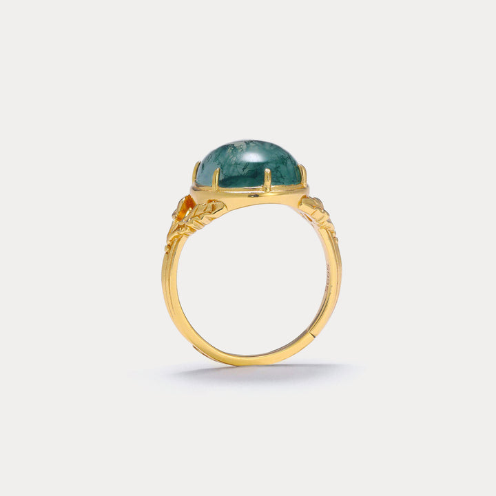 Moss Agate Ring