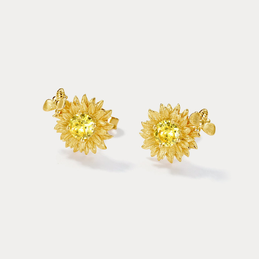 Sunflower Stud Earrings 