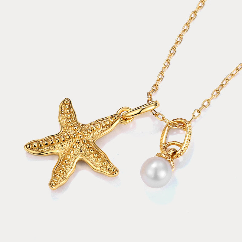 Dainty Gold Starfish Pendent Necklace