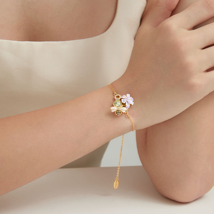 Iris Flower Bee Bracelet
