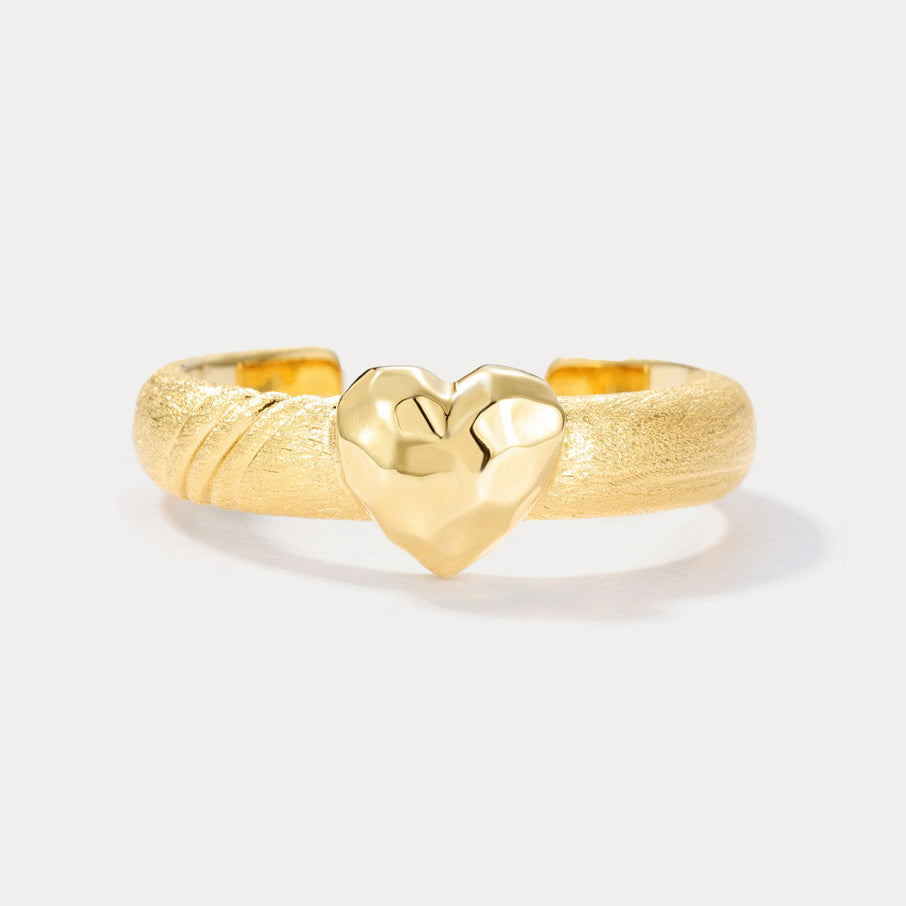 Golden Heart Ring Gift
