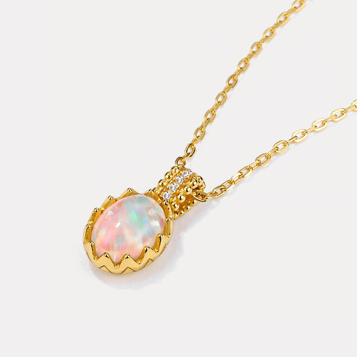 Gold Opal Necklace