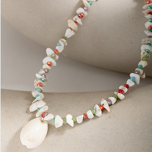Conch Shell Bead Necklace