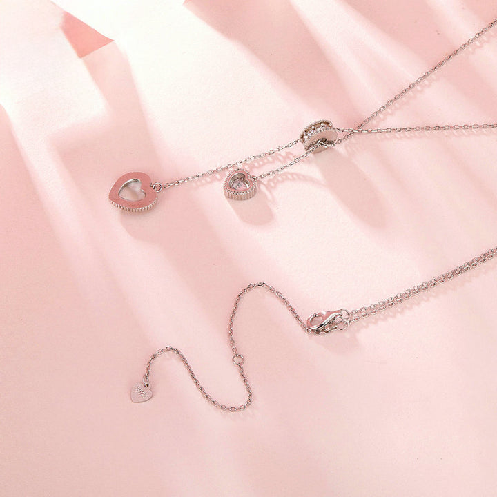 Heart Mother of Pearl Y Necklace