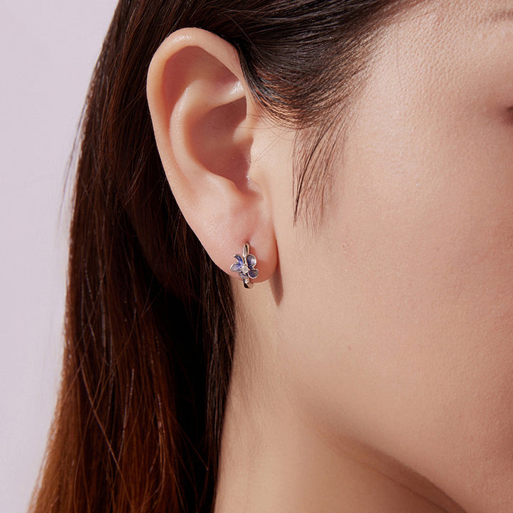 Purple Iris Earrings Gift