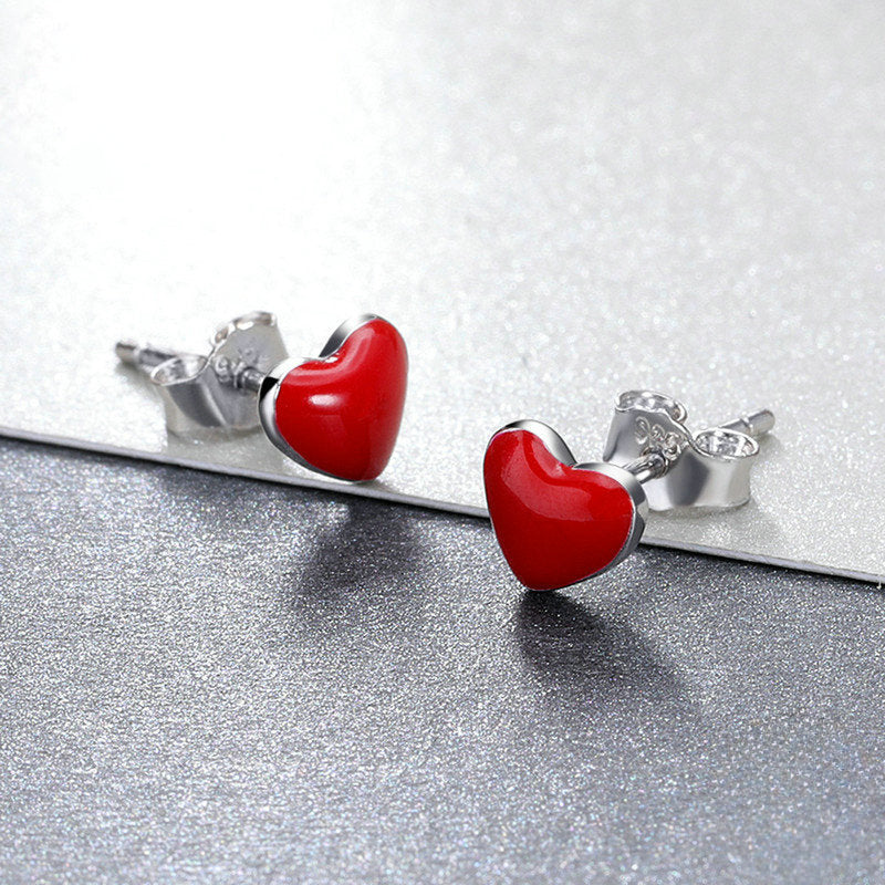 Red Heart Earrings