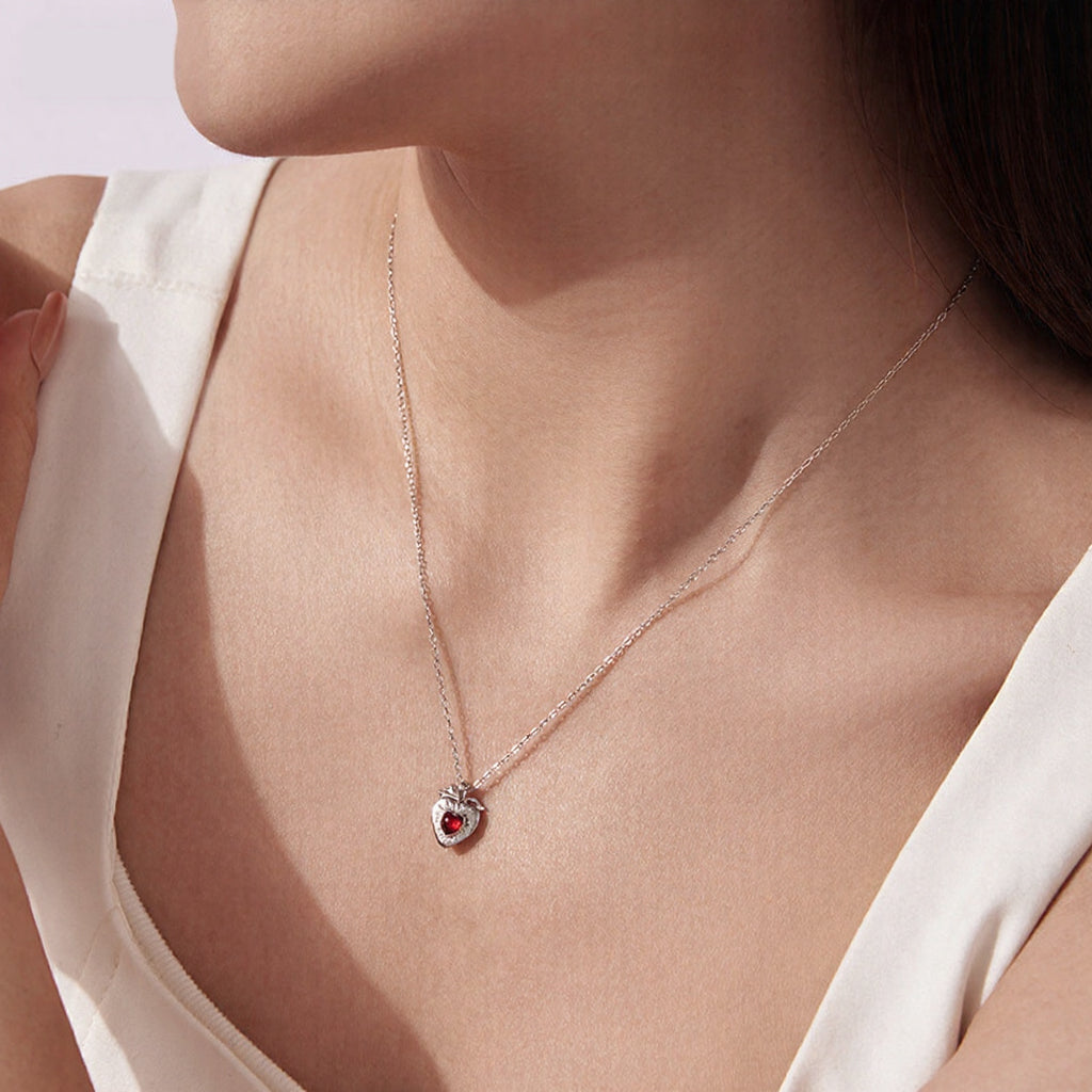 Stawberry Heart Necklace