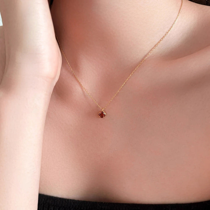 Red Cushion Necklace 