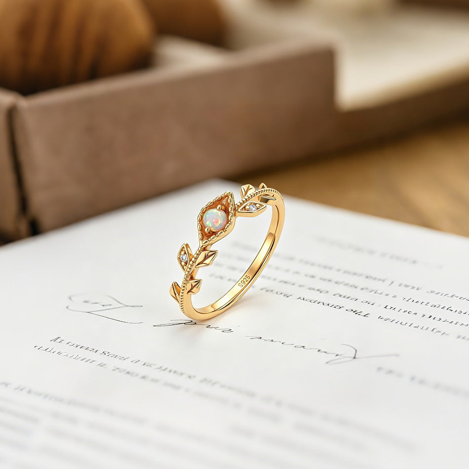 Opal Evil Eye Ring