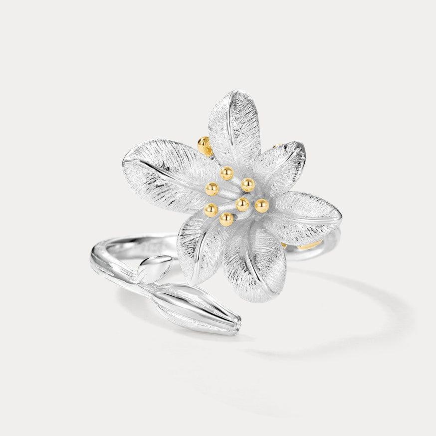 Silver Lily Ring Gift
