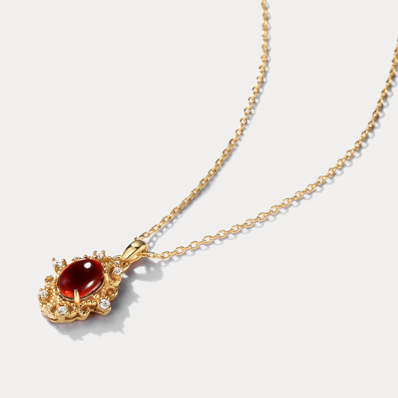 Vintage Garnet Chain Necklace