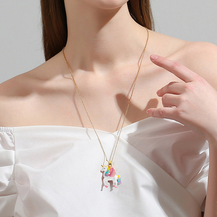 Rainbow Unicorn Necklace