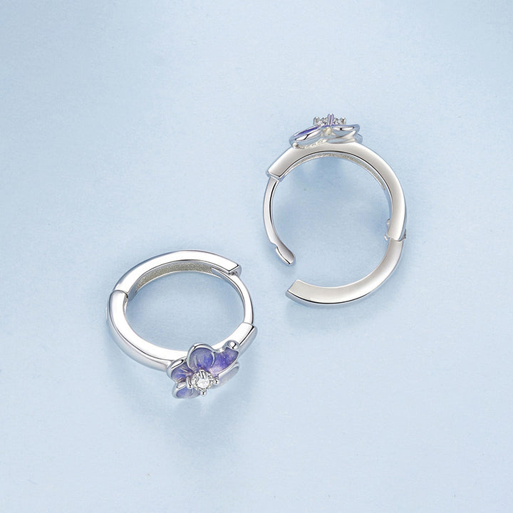 Purple Iris Earrings Gift for Her