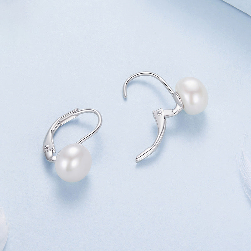 Pearl Hoop Earrings