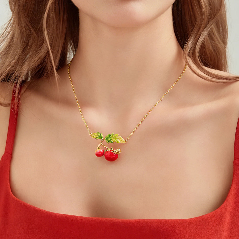 Selenichast Tomato & Snail Necklace