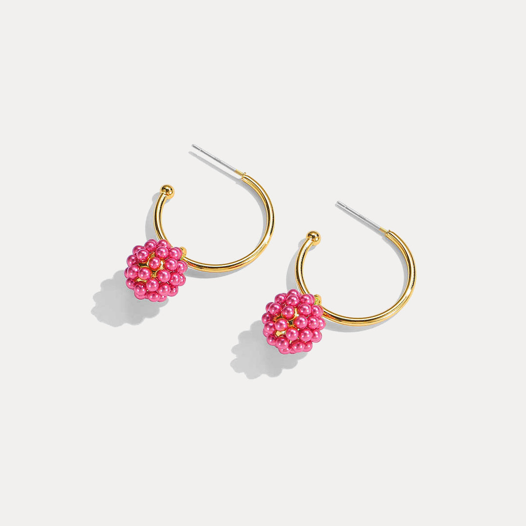 Raspberry Earrings