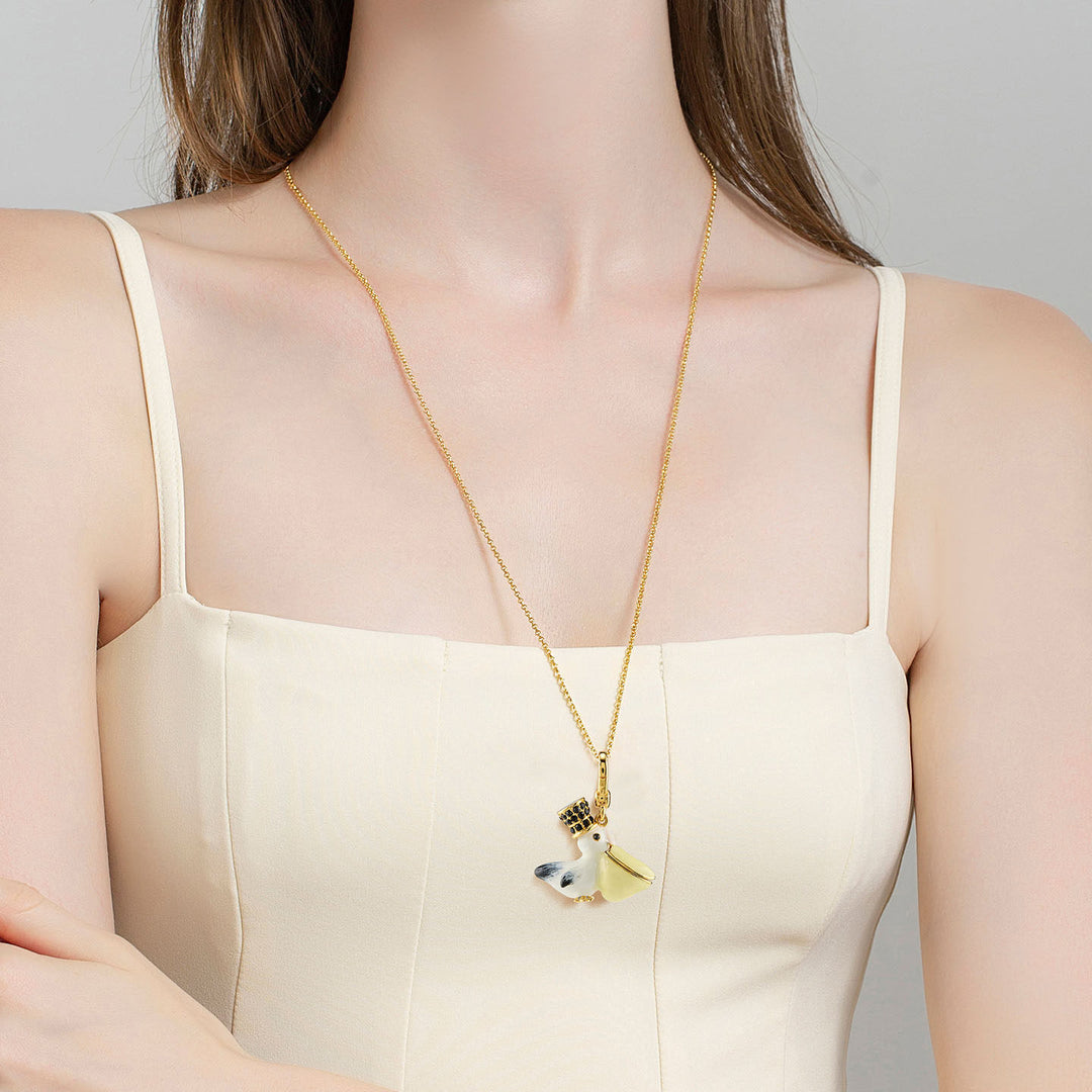 Pelican Locket Necklace Gift for Her