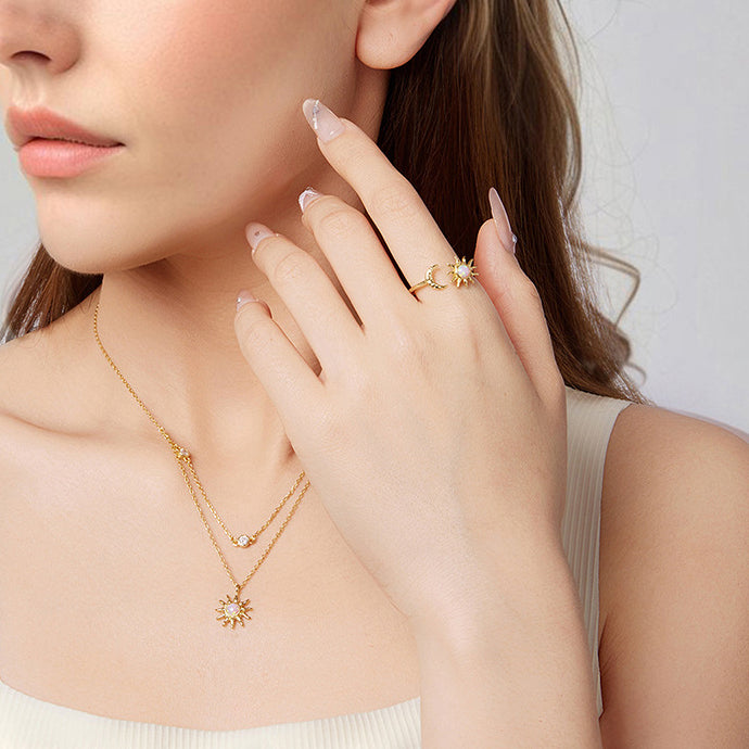 Sun & Moon Layering Necklace