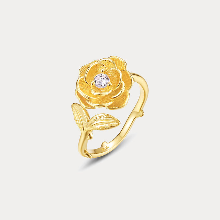 Gold Camellia Ring