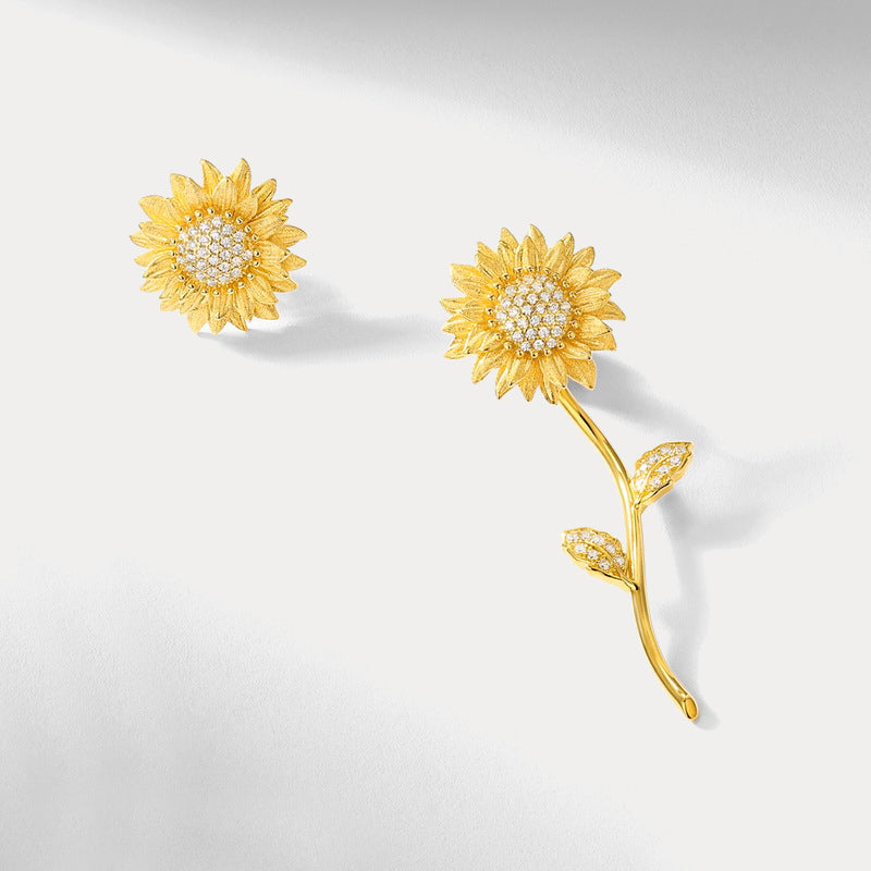 Golden Sunflower Earrings