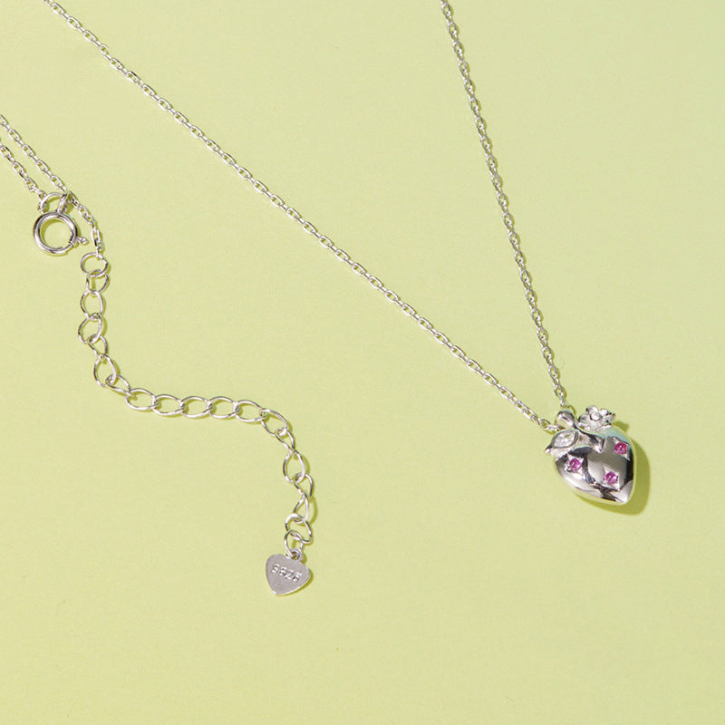 Stawberry Heart Necklace Gift