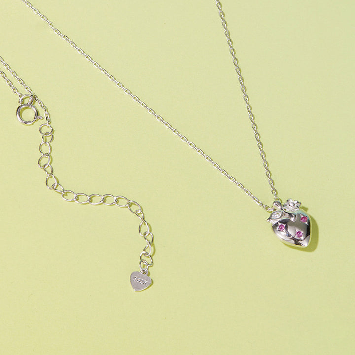 Stawberry Heart Necklace Gift