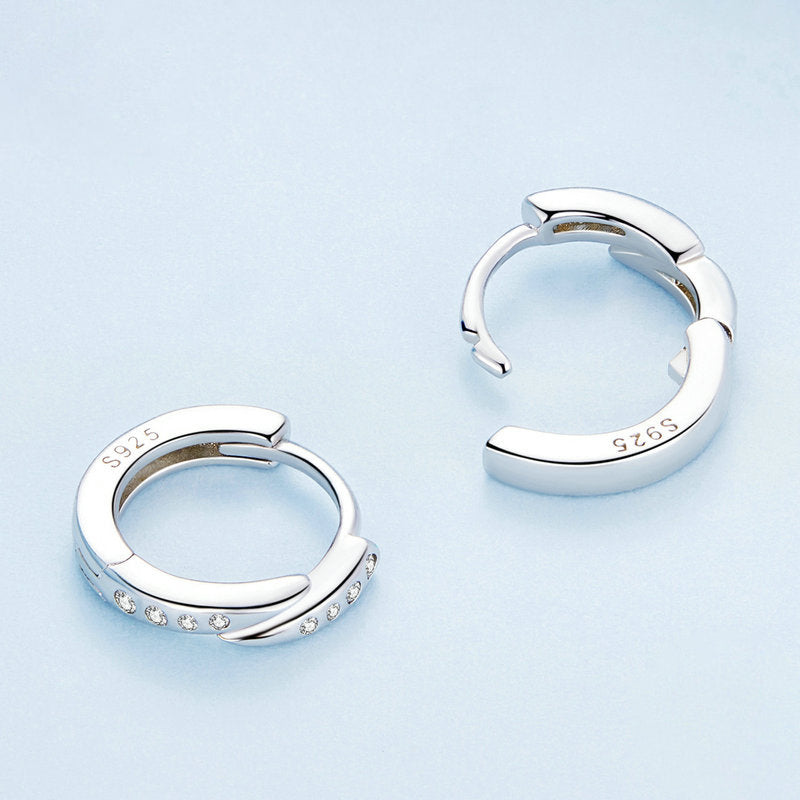 Silver Punk Spike Earrings