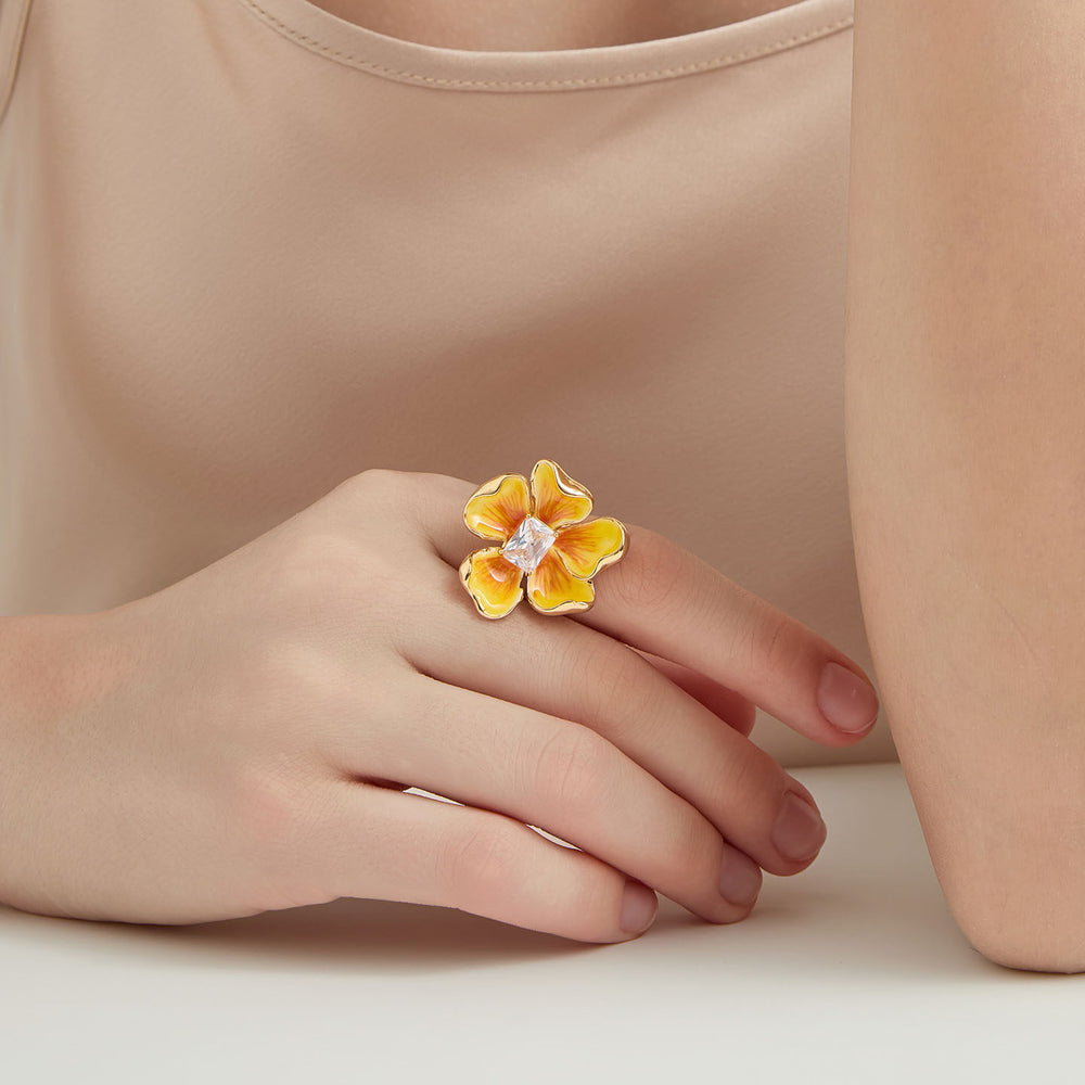 Selenichast Gold Flower Ring Gifts for Her