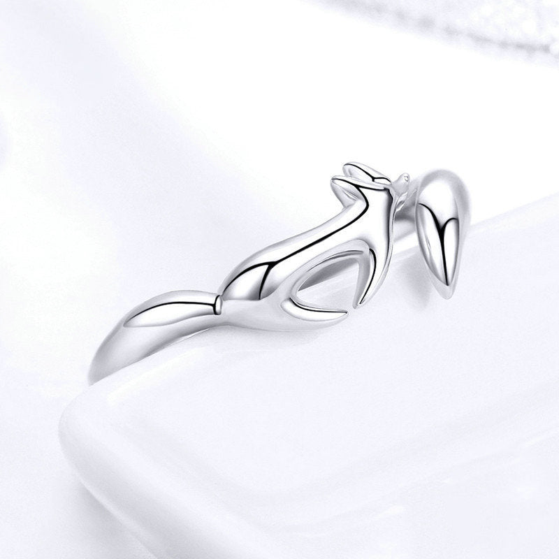 Silver Fox Animal Ring