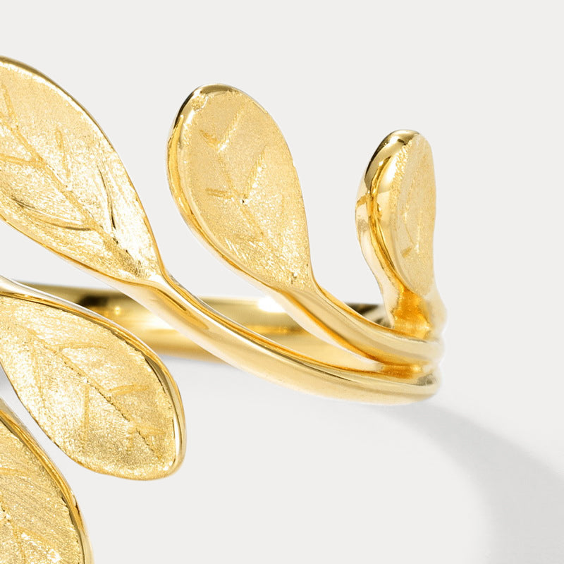 Silver Leaf Ring Gift For Her