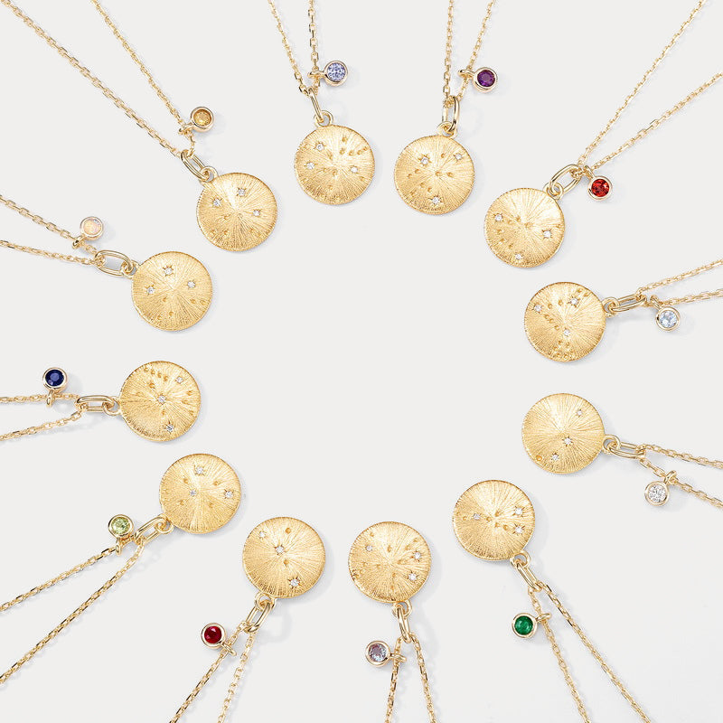 Selenichast Zodiac Birthstone Necklace