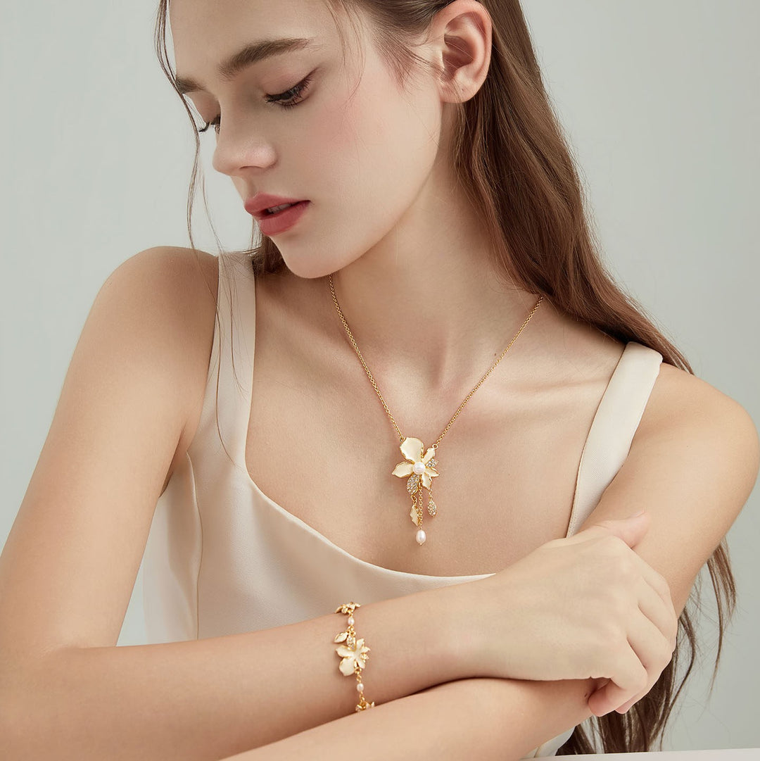 Iris Pendant Necklace Gift for her