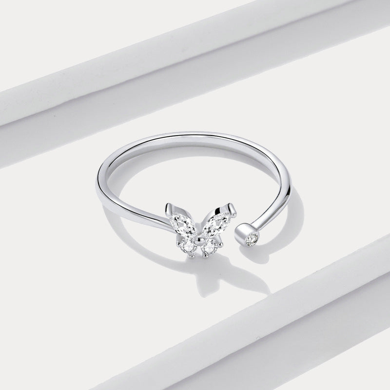 Silver Butterfly Ring
