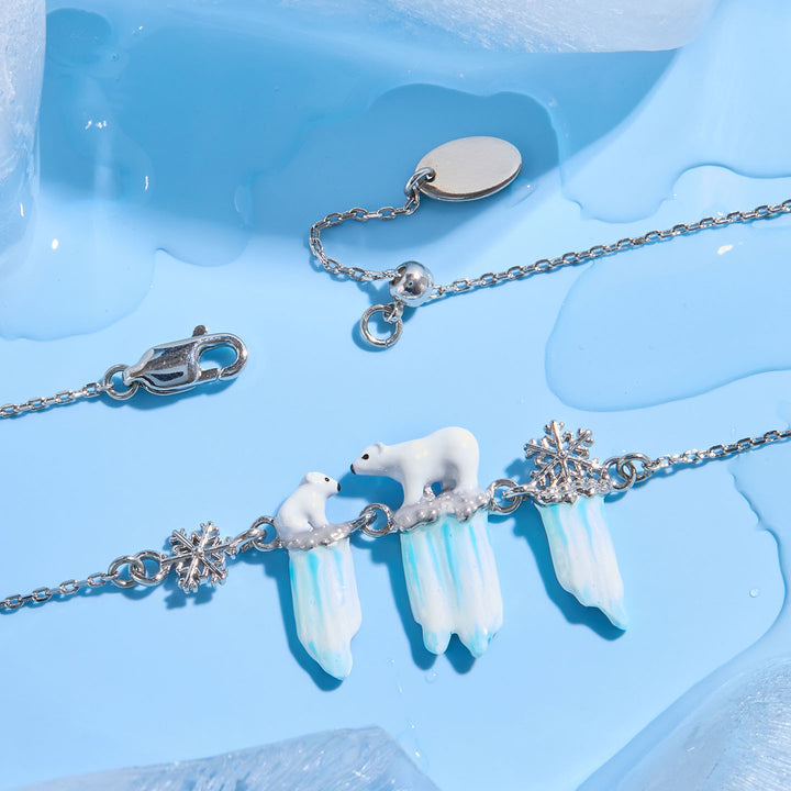 Cute Glacier Polar Bear Necklace