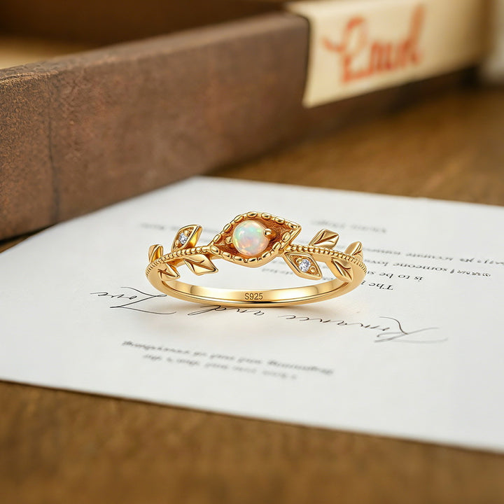 Opal Evil Eye Ring